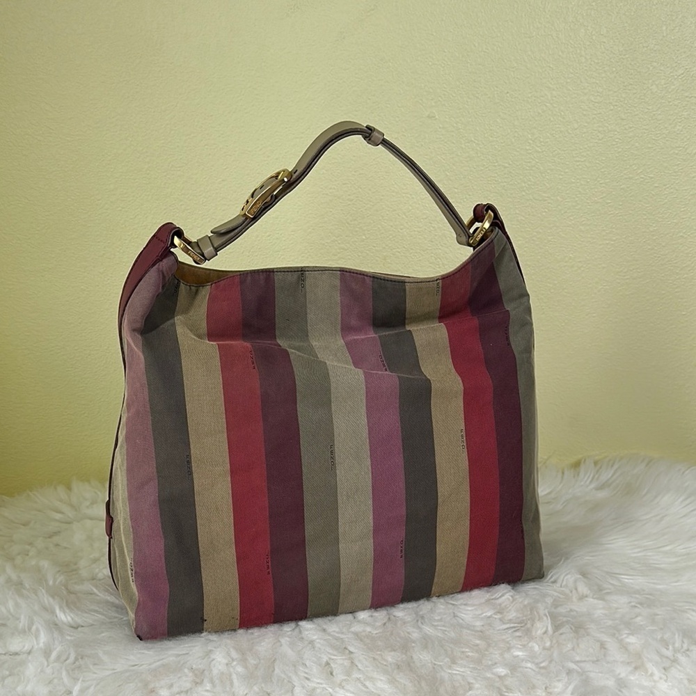 💯Authentic Fendi Striped Multicolor Hobo Bag🍀 - Picture 3 of 16